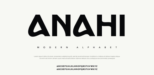 Modern Alphabet Typography with Anahi Font Style © Money