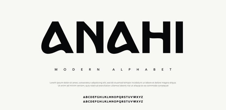 Modern Alphabet Typography with Anahi Font Style