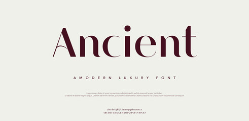 Ancient modern luxury font typography design © Money