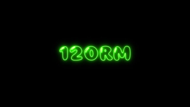 Malaysian Ringgit Amount Counting from 0 to 700 Ringgit animation. neon sign Counting money and digits increasing. Counting Numbers from 0 to 700 on black backgrount.
