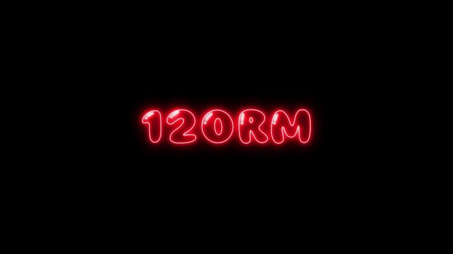 Malaysian Ringgit Amount Counting from 0 to 700 Ringgit animation. neon sign Counting money and digits increasing. Counting Numbers from 0 to 700 on black backgrount.