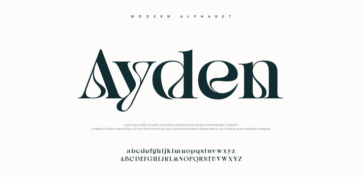 Modern Alphabet Ayden Font Style