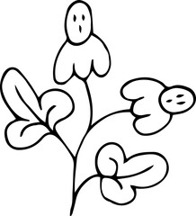 Obraz premium Hand drawing floral element design