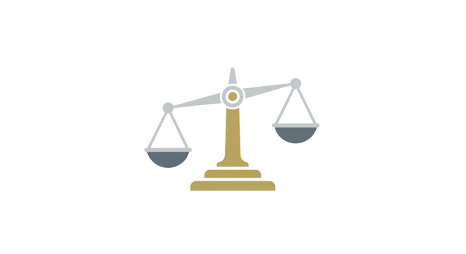 A symbolic illustration of balance, equity, and fairness, rendered in clean design