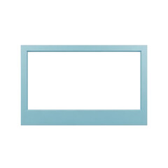 Obraz premium Light blue polaroid photo frame isolated on transparent background