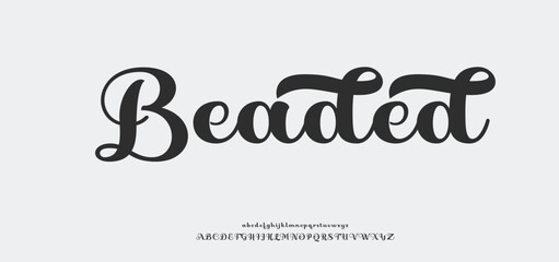 Beaded elegant typography design with alphabet letters © Money