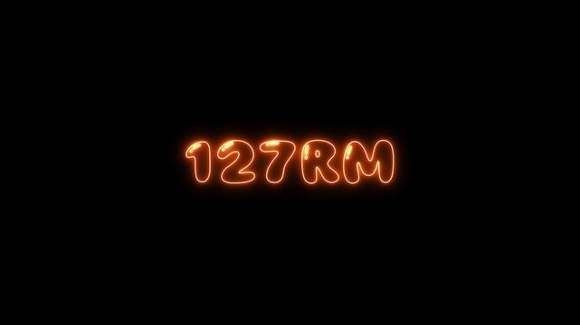 Malaysian Ringgit Amount Counting from 0 to 1000 Ringgit animation. neon sign Counting money and digits increasing. Counting Numbers from 0 to 1000 on black backgrount.