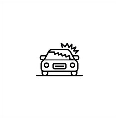 Obraz premium A car with a cracked windshield