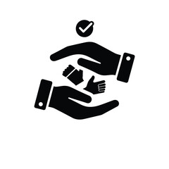 vector illustration of a hand holding a key