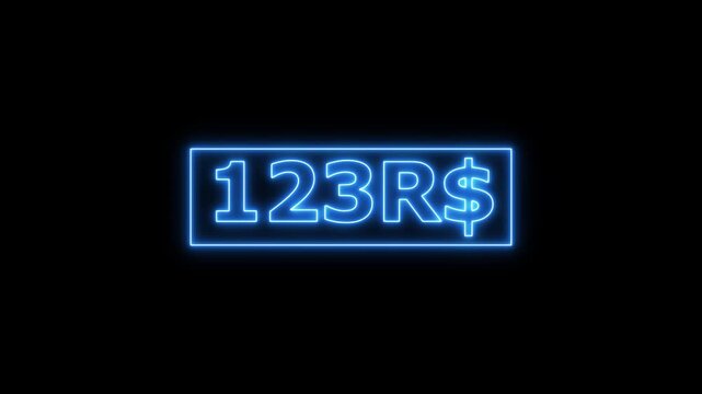 Numbers dance and glow, rising from 0 to 600 Brazilian Real in a neon spectacle. Perfect for lighting up your fintech, money, and tech stories.