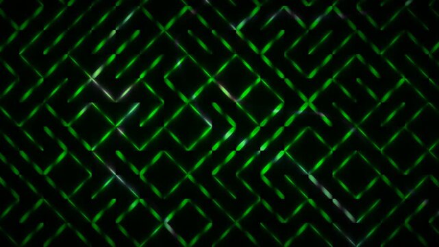 Neon Green Tech Pattern Motion Background

