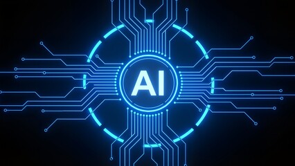 Obraz premium AI circuit board design