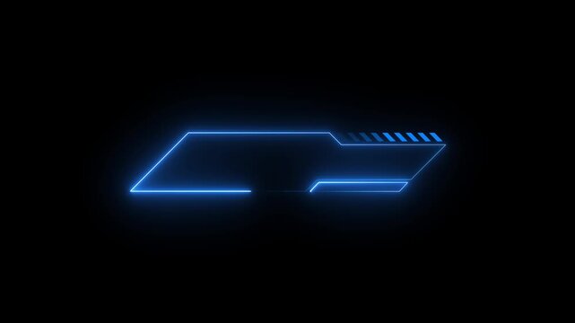Technology box or futuristic callout title banner and digital frame boxes. HUD screen or textbook blue vector Futuristic Holographic screen frame hud ui future futuristic system virtual design. 4k..