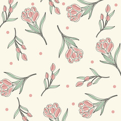 Colorful hand-drawn floral background