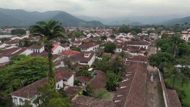 Aerial View Of The Historic Town Of Paraty, Brazil.