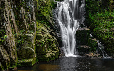 Obraz premium Sudetes, Giant Mountains, Śnieżne Kotły, Schneegruben, Szklarka, Kamienczyk, wodospad, Karkonosze, Sudety