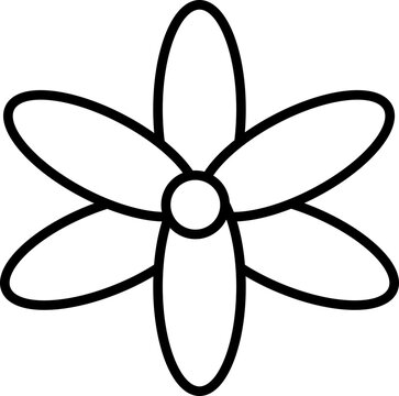Delphinium Flower Icon, Delphinium Blossom Floral Line Icon, Delphinium Wildflower Minimal Design Icon