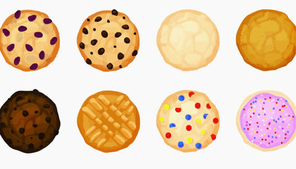 set of colorful easter eggs