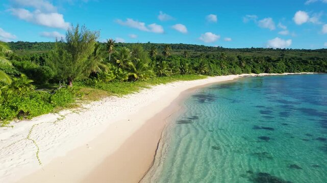 Tropical island of Tinian in the Northern Mariana Islands