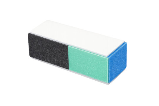 Nail buffer block grooming tool on transparent background