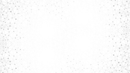 Fototapeta premium Abstract Digital Network Background with Dots and Lines in Grey Tone