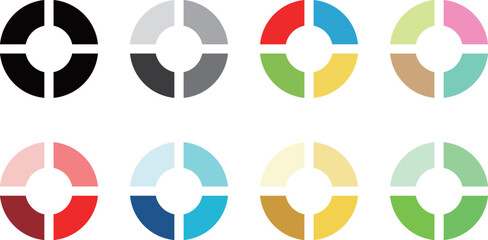 4分割のインフォグラフィック