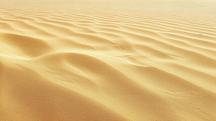Fototapeta premium Golden Sandscape with Gentle Waves in Perspective for a Beautiful Beach Backdrop and Pattern