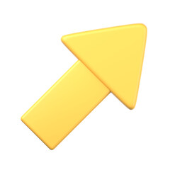 3Dの上昇矢印アイコン