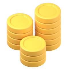 3Dの積立コインアイコン