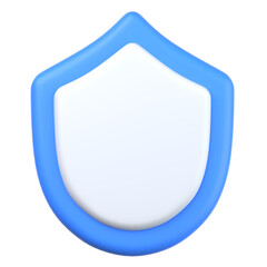 3Dのセキュリティシールドアイコン