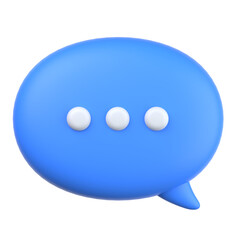 3Dのチャット吹き出しアイコン