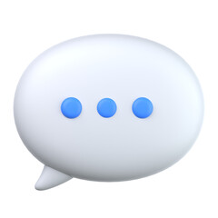 3Dのチャット吹き出しアイコン