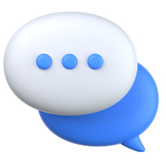 3Dのチャット吹き出しアイコン