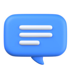 3Dのチャット吹き出しアイコン