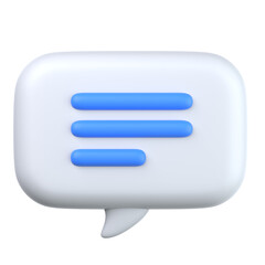 3Dのチャット吹き出しアイコン