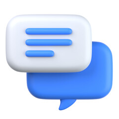 3Dのチャット吹き出しアイコン