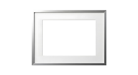 Fototapeta premium Minimalist empty picture frame against a plain background isolated on transparent background