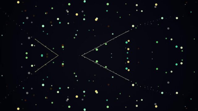 A dark night sky filled with dots and star patterns