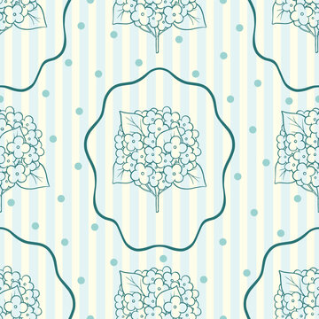 Floral seamless pattern, vintage style vector art