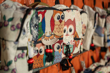 Fototapeta premium Close up toys and jewelry at night market