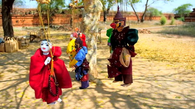 Traditional puppets in Bagan, Myanmar