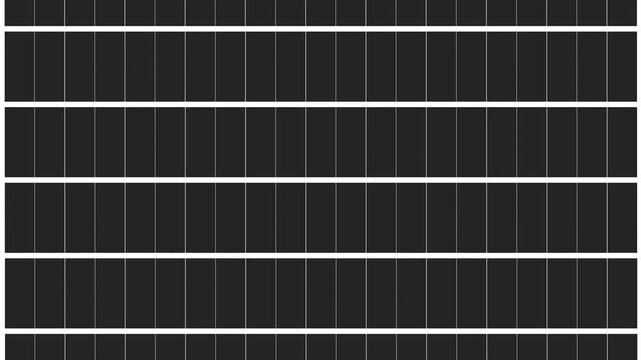 A dark wall with tiles. The tiles flicker, changing sizes.