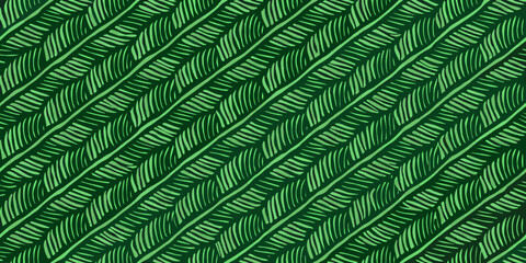 Abstract green pattern with diagonal textured stripes resembling foliage © Mityunjoy
