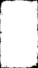 A rectangular white space framed by a rough black border