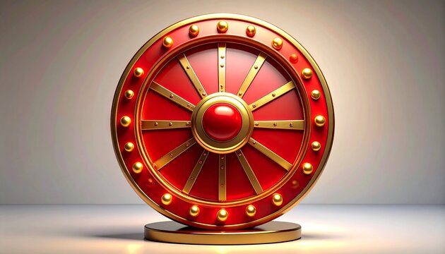 Golden Prize Wheel Lucky Spin Game Show Display with Japanese Text