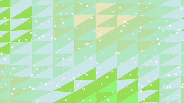 A geometric abstract pattern with triangles and dots