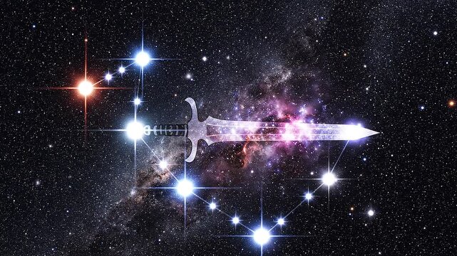 Galactic spaceship soaring through starry cosmos, nebula background, celestial adventure