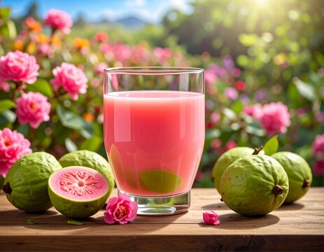 Guavensaft mit Bl&uuml;tenmeer