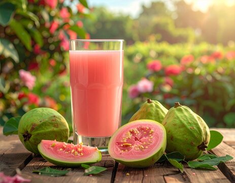 Guavensaft mit Bl&uuml;tenmeer