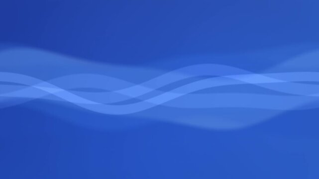 Gradient layers ripple with translucent blue waves